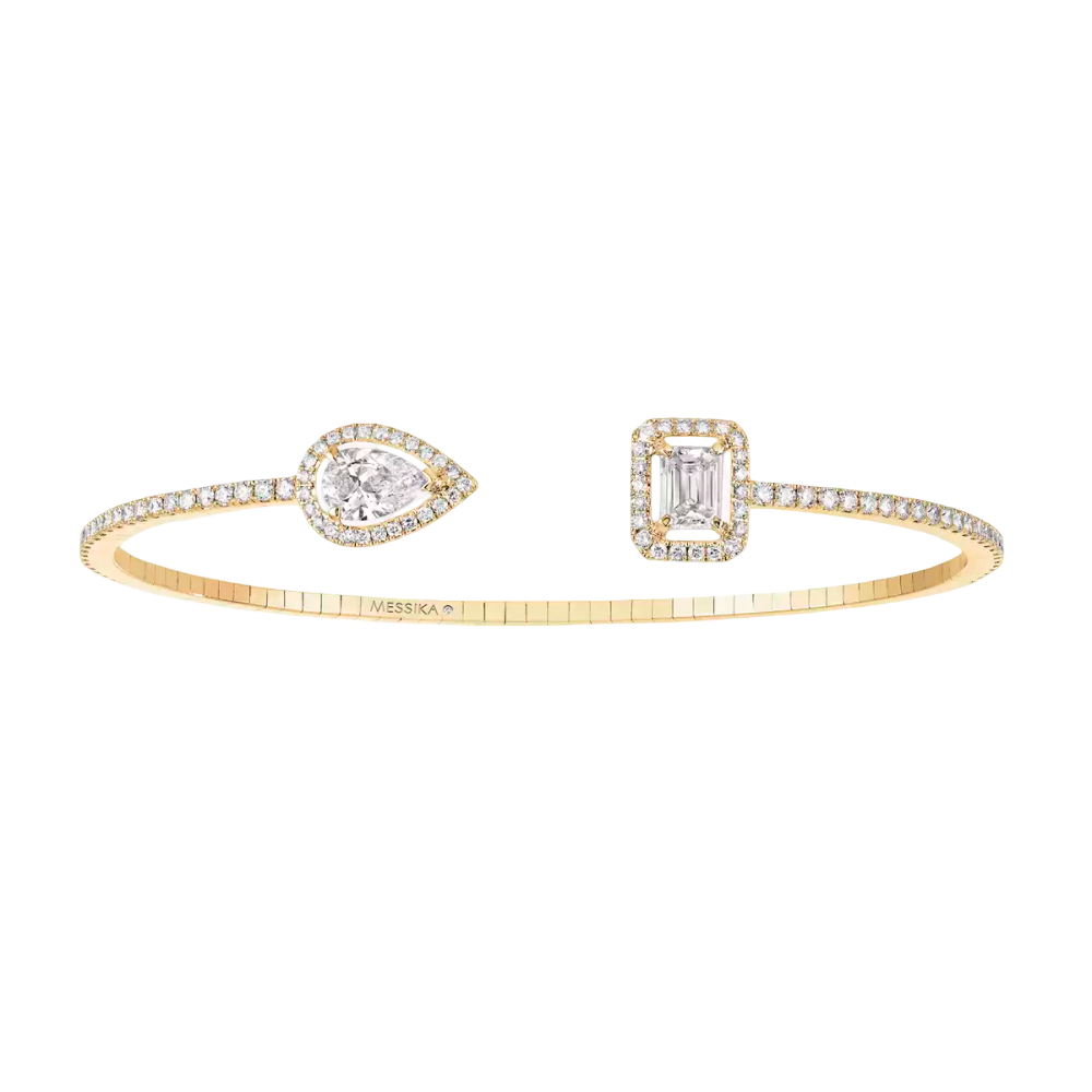 Bracelet skinny My Twin 0,40ct x2 Armband Diamant Gelbgold