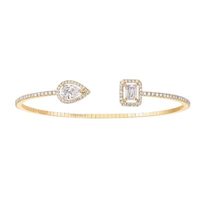 Bracelet skinny My Twin 0,40ct x2 Armband Diamant Gelbgold