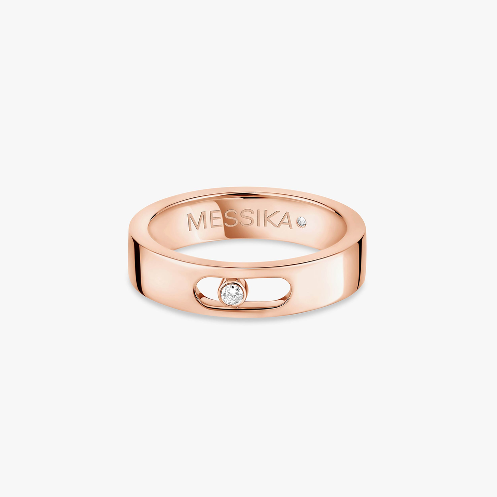 Pink Gold Diamond Ring Move Joaillerie Wedding Ring