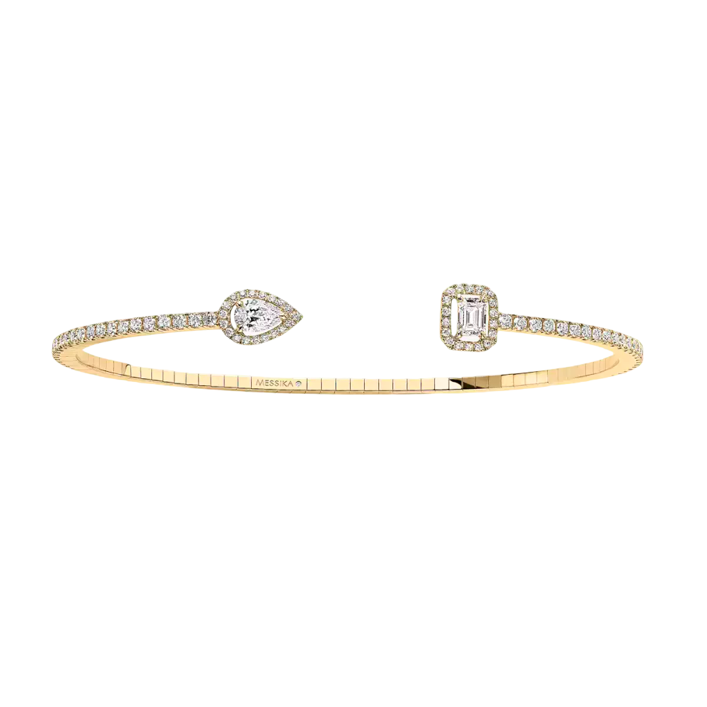My Twin skinny bracelet 2x 0.15ct Yellow Gold Diamond Bracelet