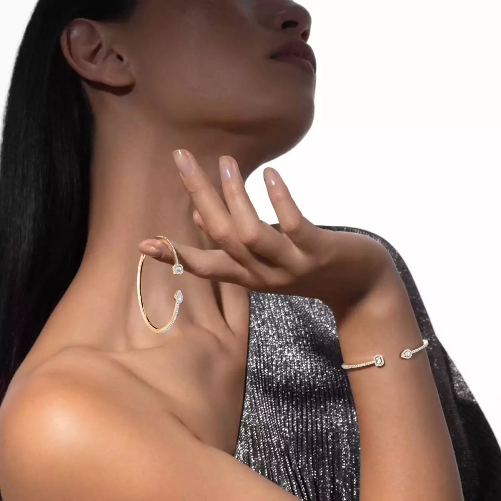 My Twin skinny bracelet 2x 0.15ct Yellow Gold Diamond Bracelet
