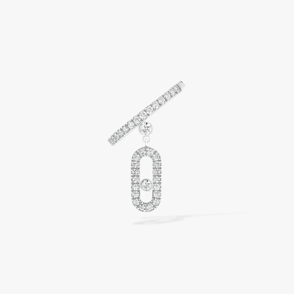 Move Uno single clip pavé drop pendant earring