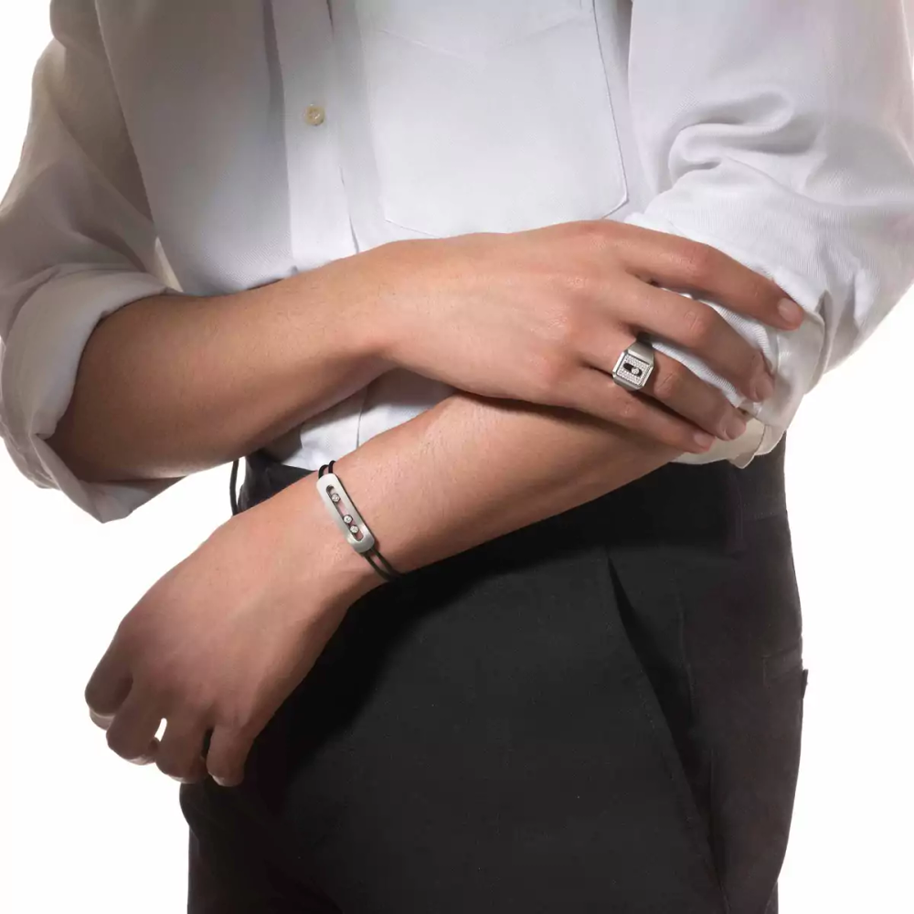 Move Titanium cord bracelet large