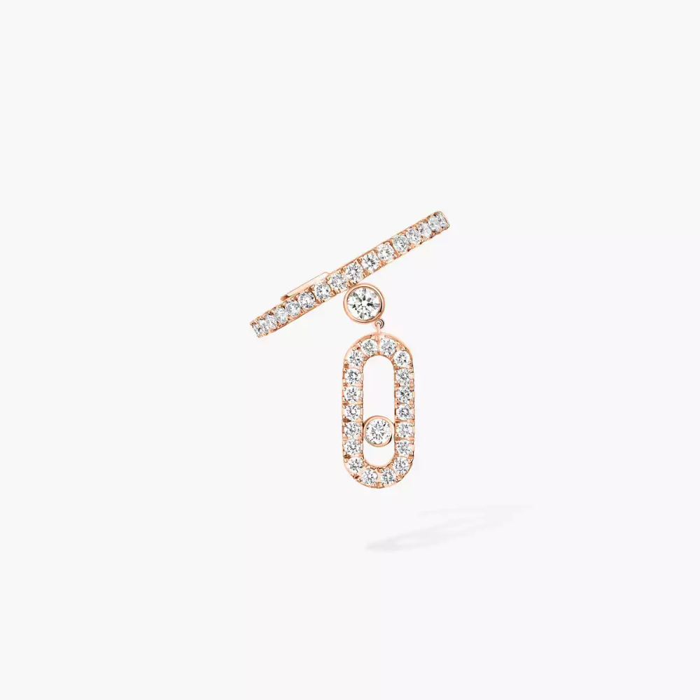 Move Uno einzelner Ohrclip Quaste mit Diamanten ausgefasst
