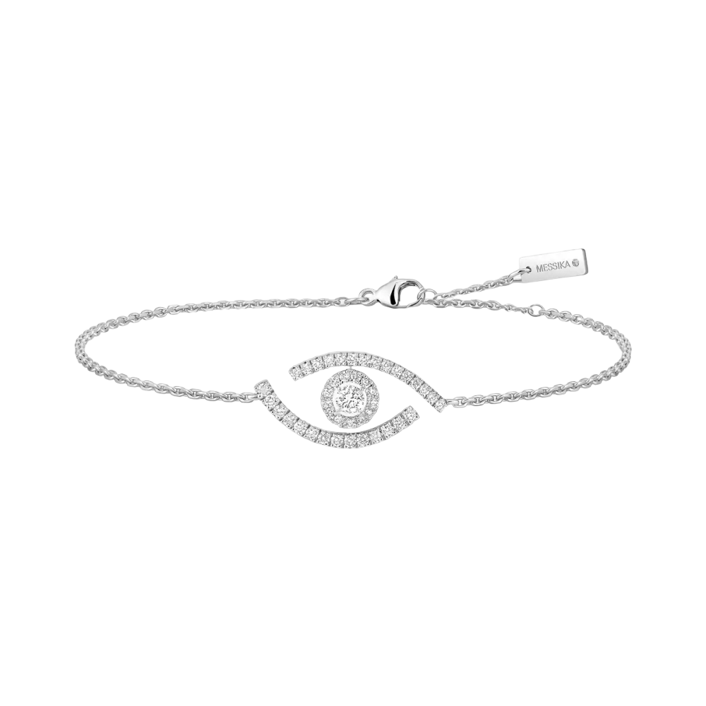 Mit Diamanten ausgefasstes Lucky Eye Armband