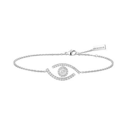 Mit Diamanten ausgefasstes Lucky Eye Armband