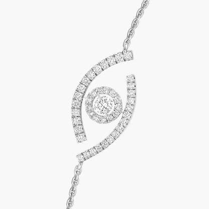 Mit Diamanten ausgefasstes Lucky Eye Armband