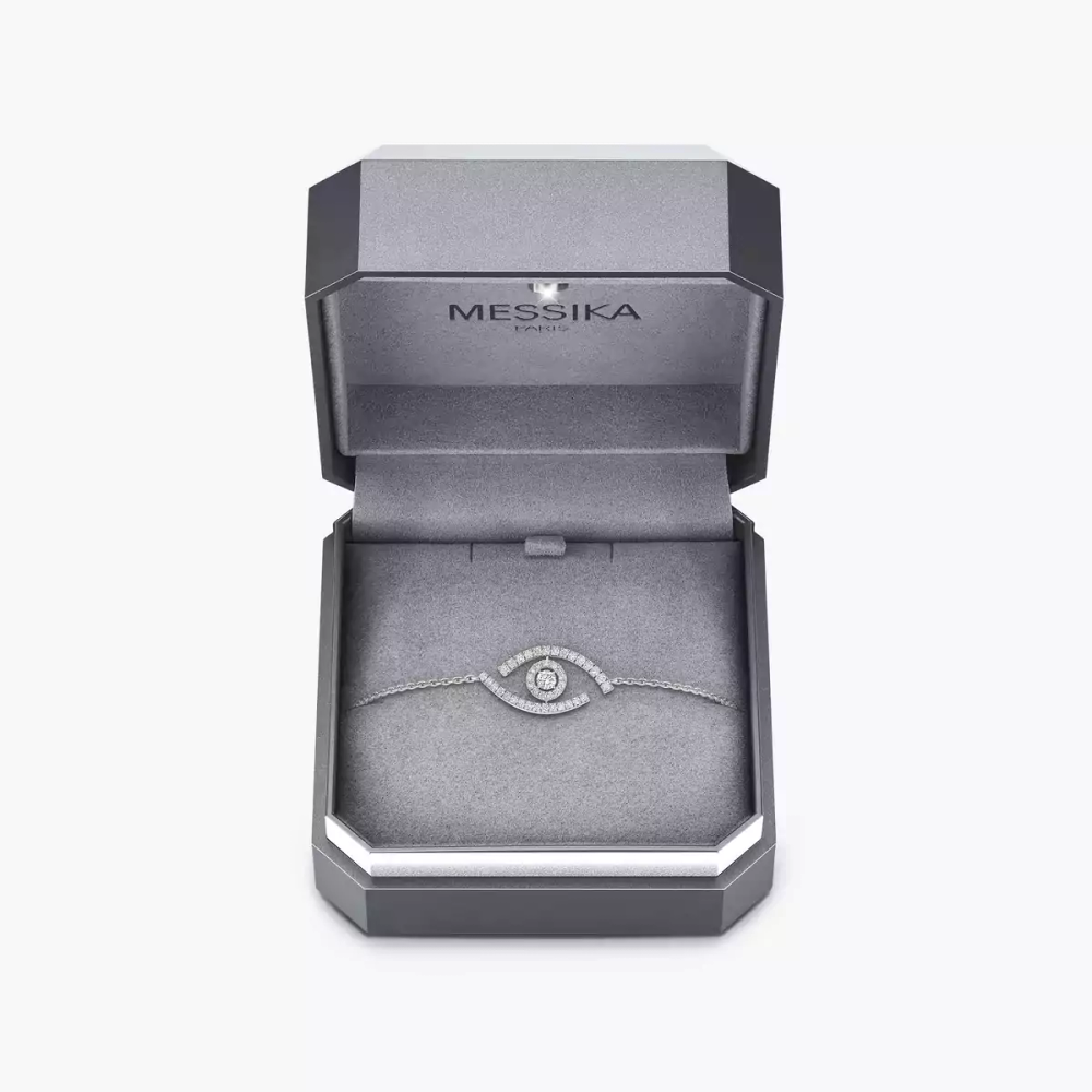 Mit Diamanten ausgefasstes Lucky Eye Armband