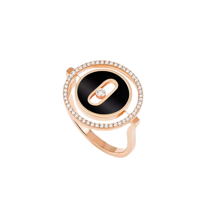 Bague Lucky Move onyx, petit modèle