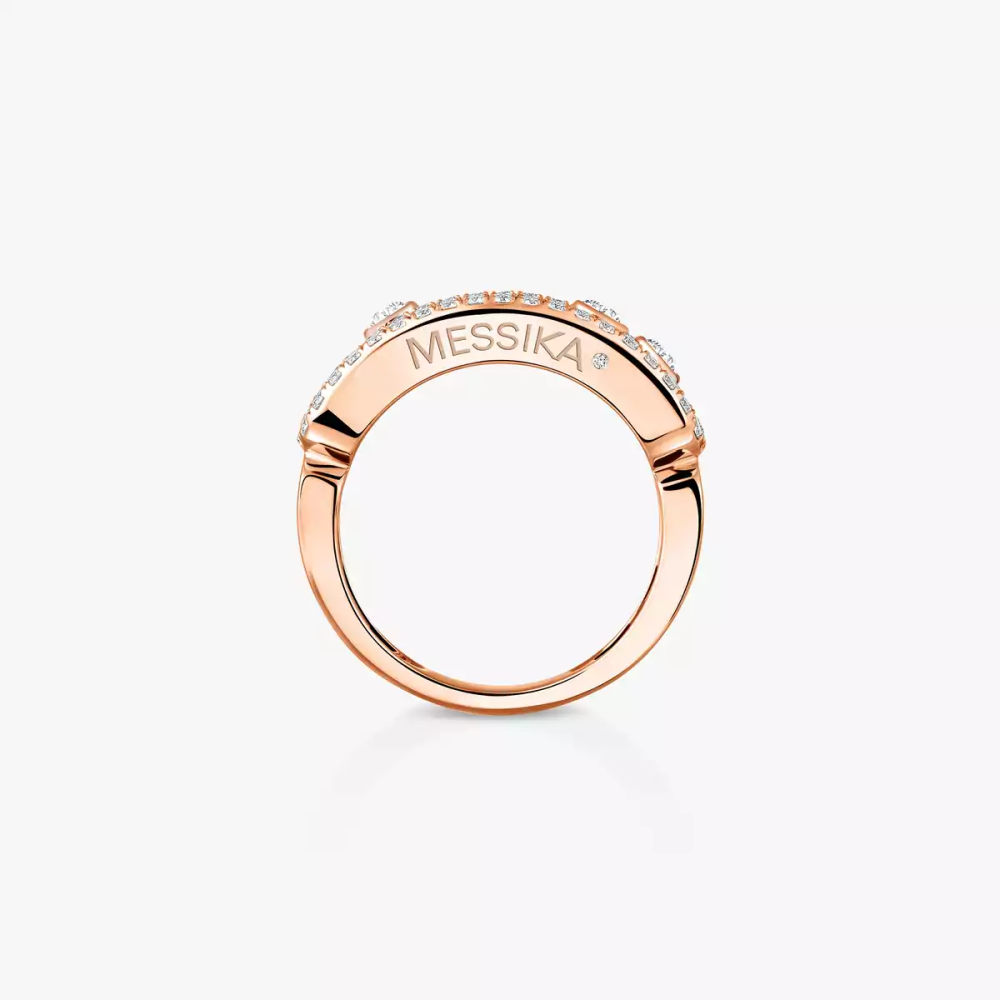 Bague pavée Move Classique Bague Diamant Or Rose