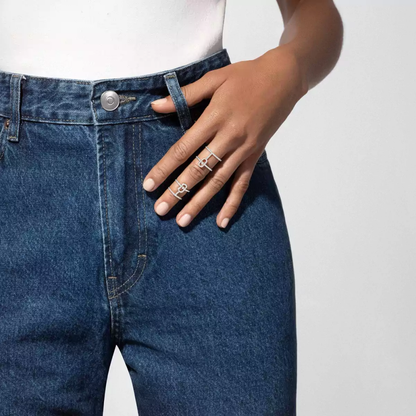 Bague double Move Uno Bague Diamant Or Blanc