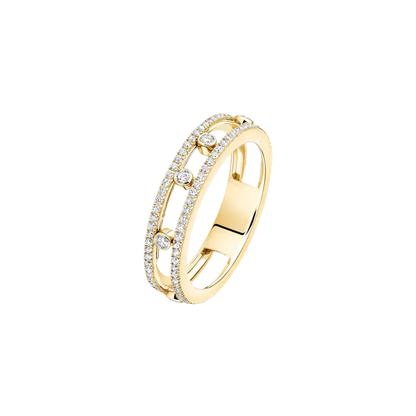 Alliance Move Romane Bague Diamant Or Jaune