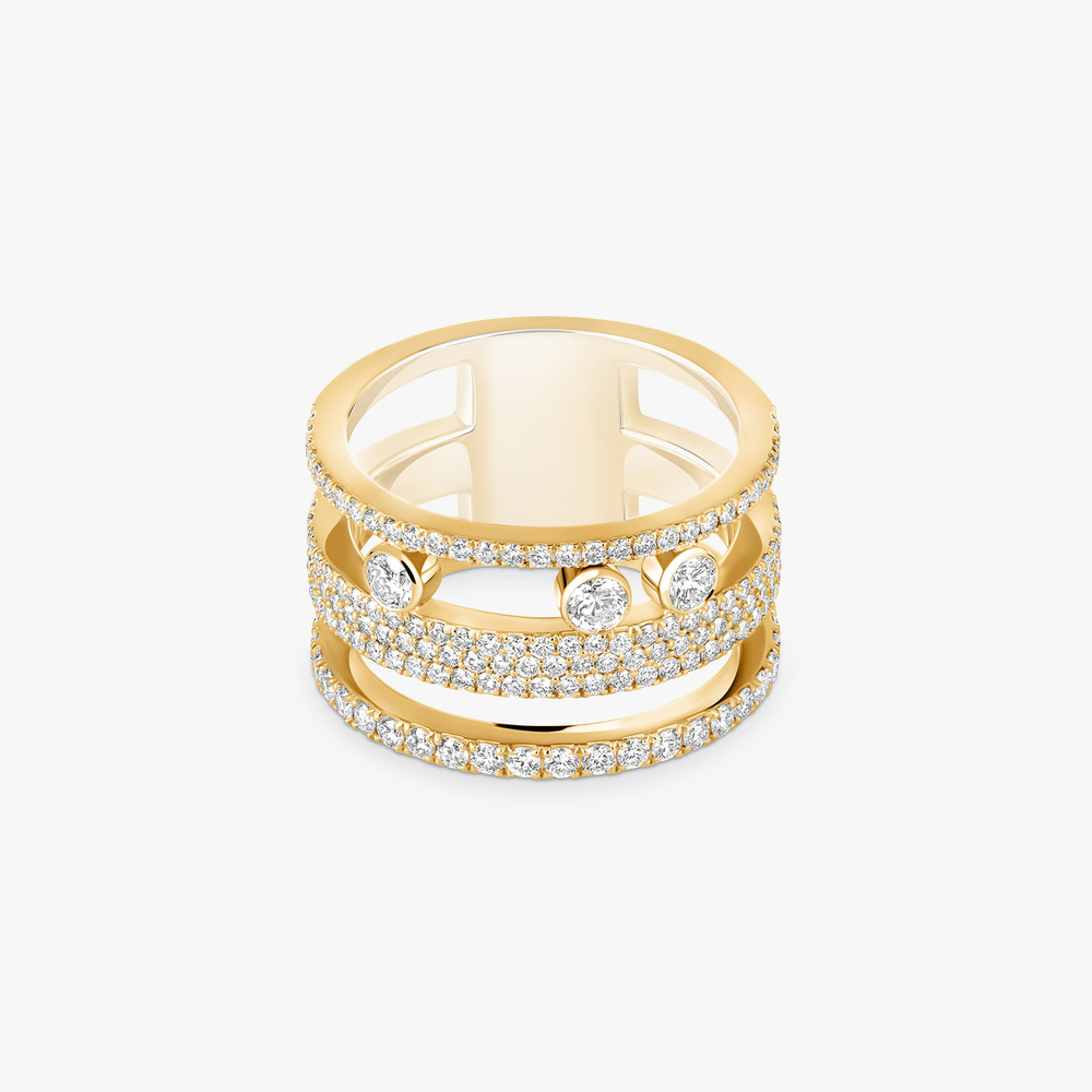 Move Romane Ring mit Diamanten ausgefasst, großes Modell