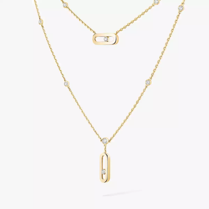 Move Uno two-row necklace