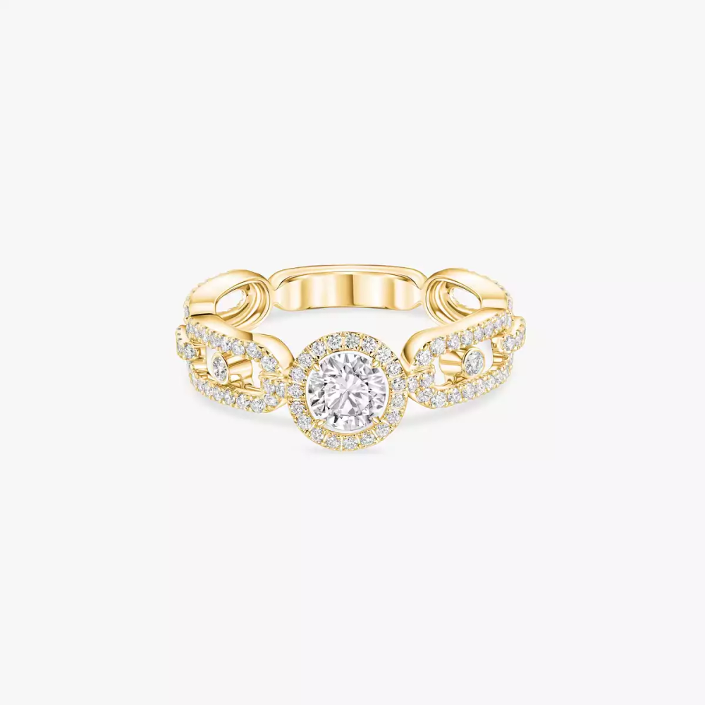 Bague solitaire Move Link, petit modèle