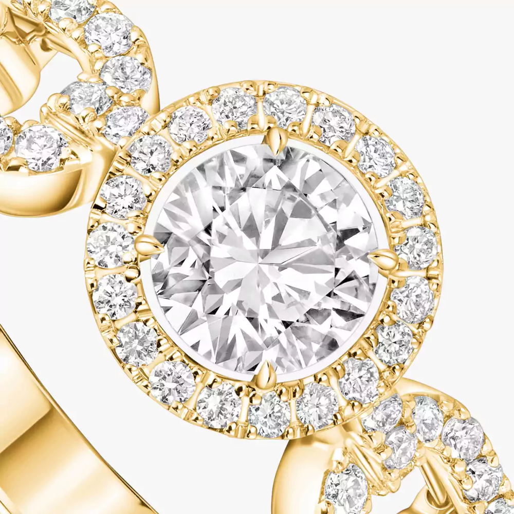 Bague solitaire Move Link, petit modèle