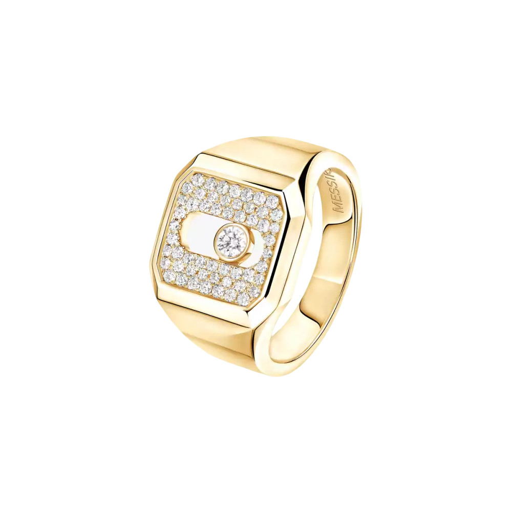 Move Joaillerie Siegelring Mit Diamanten Ausgefasst