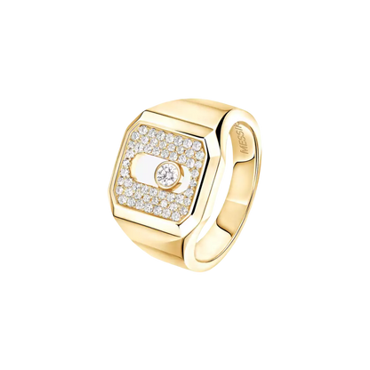 Move Joaillerie Siegelring Mit Diamanten Ausgefasst