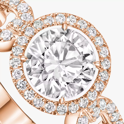 Bague solitaire Move Link, grand modèle Solitaire diamant en or rose Move Link 0,70ct