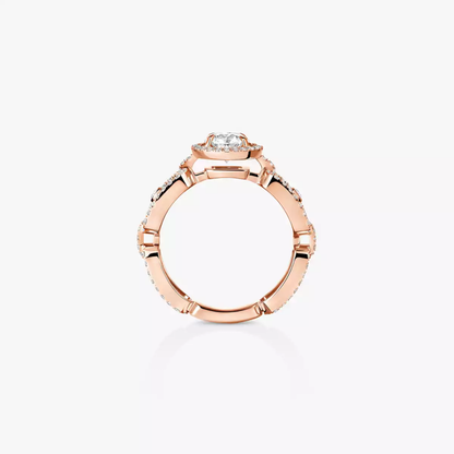 Move Link Solitaire 0.70ct Pink Gold Diamond Ring