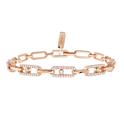 Move Link Multi Pink Gold Diamond Bracelet