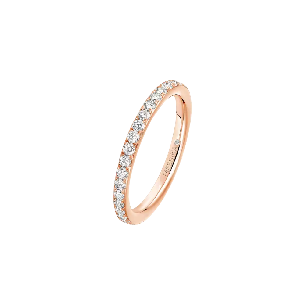 Gatsby Wedding Ring Pink Gold Diamond Ring