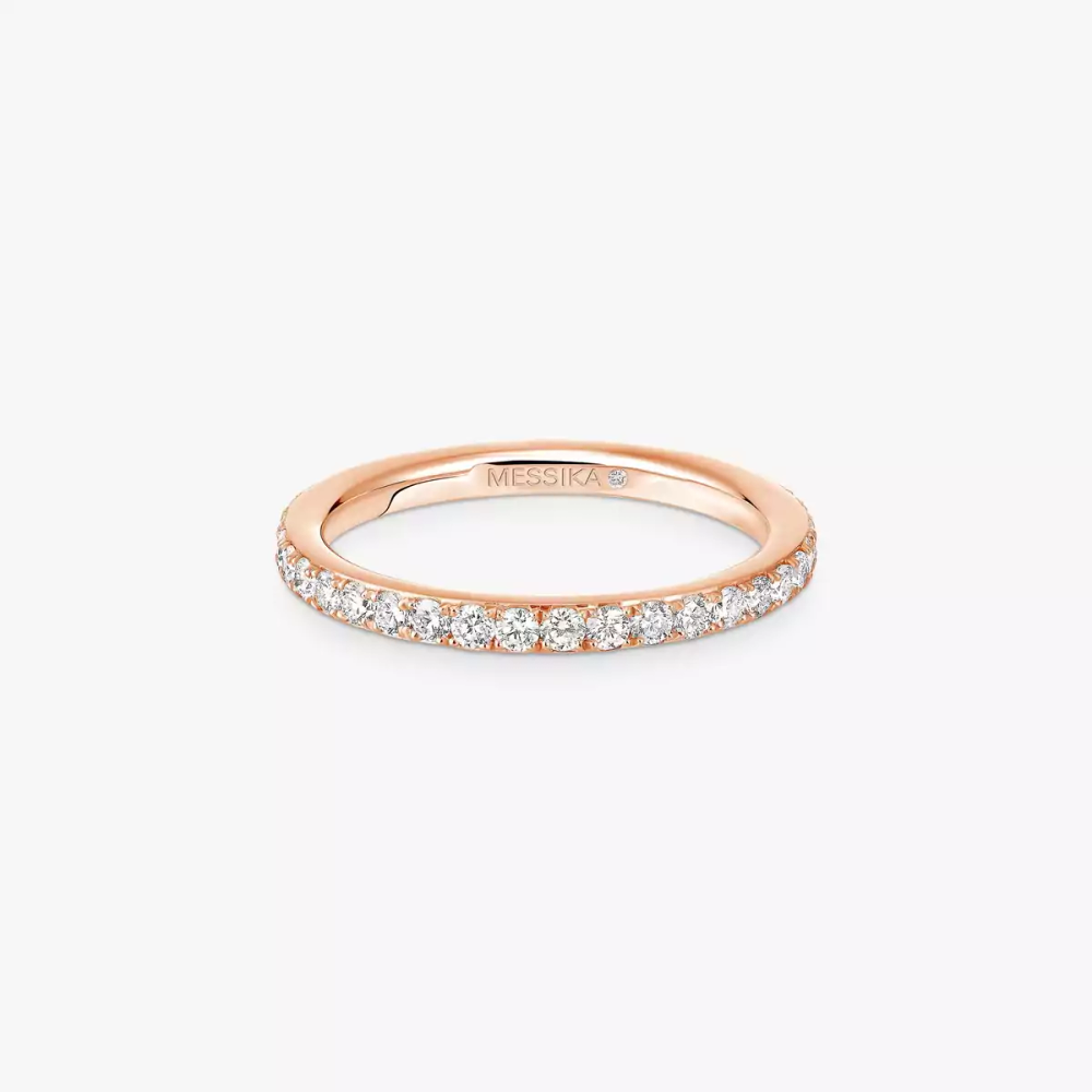 Gatsby Wedding Ring Pink Gold Diamond Ring