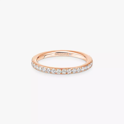 Gatsby Wedding Ring Pink Gold Diamond Ring