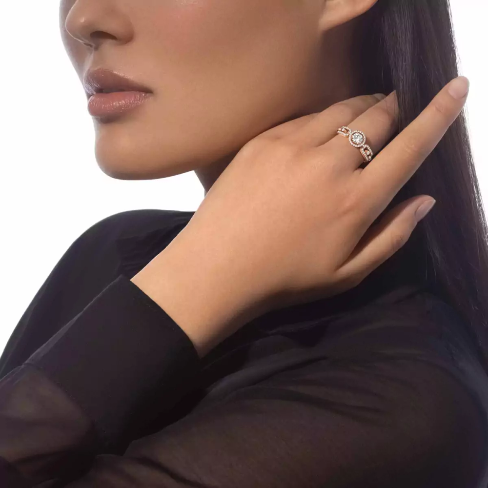 Move Link Solitär 0,50 kt Ring Diamant Roségold