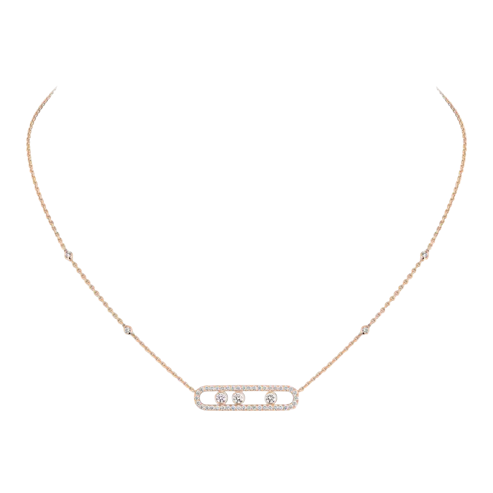 Collier pavé Move Kette Diamant Roségold
