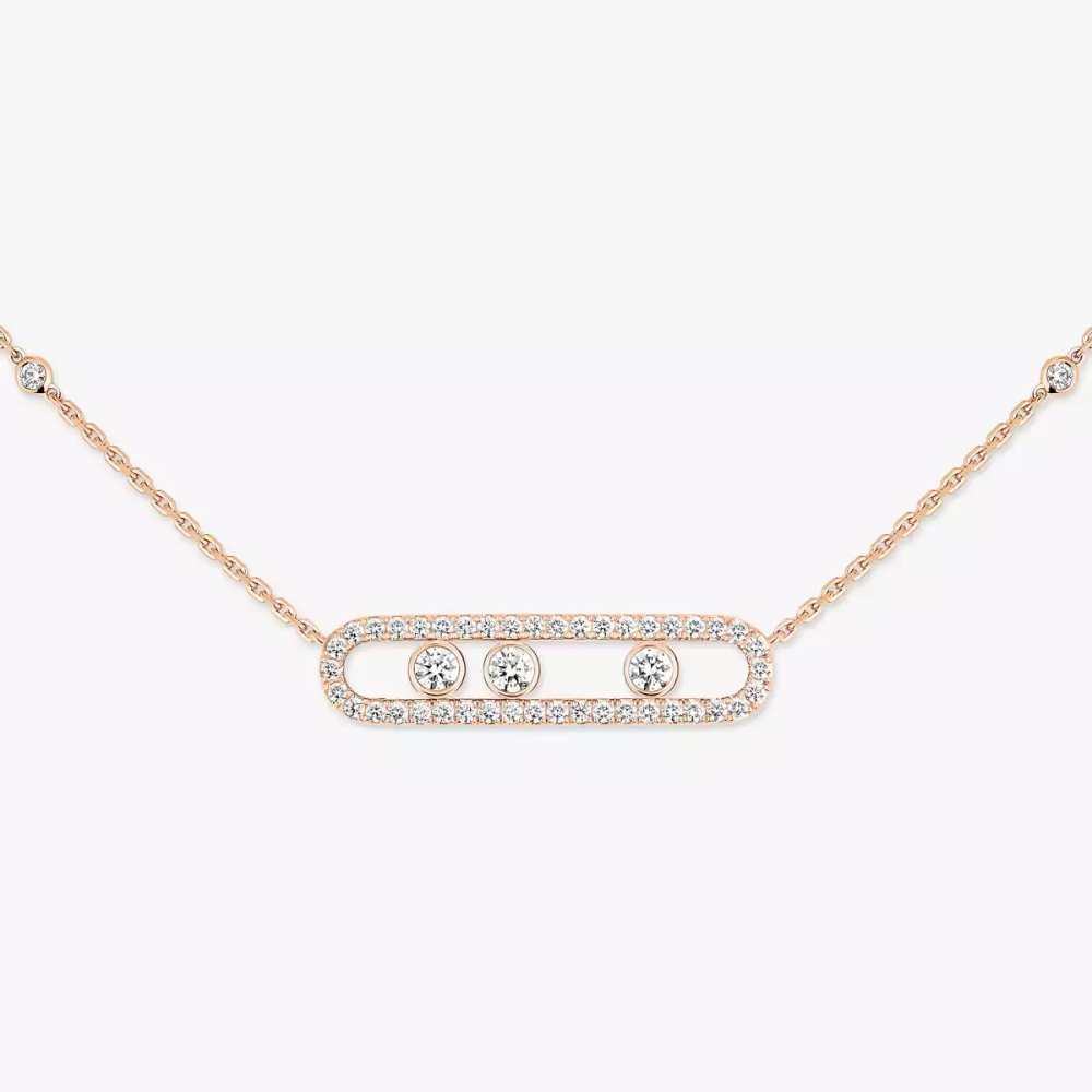 Collier pavé Move Kette Diamant Roségold