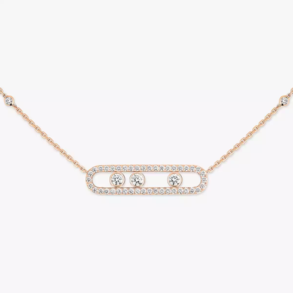 Collier pavé Move Kette Diamant Roségold