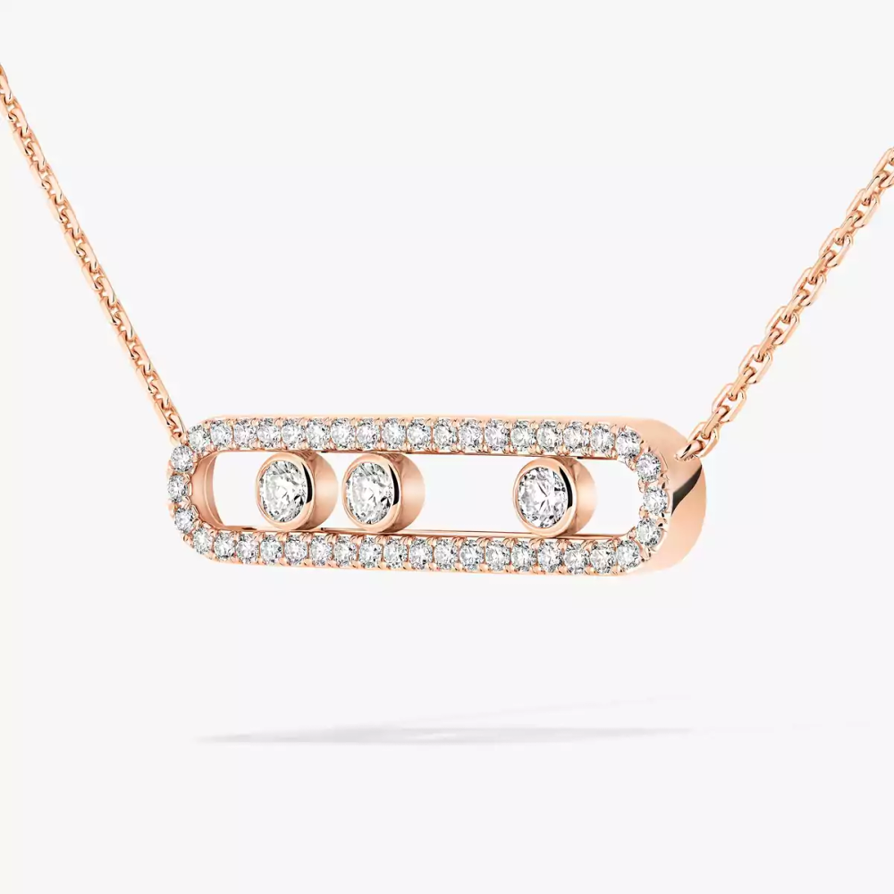 Collier pavé Move Kette Diamant Roségold