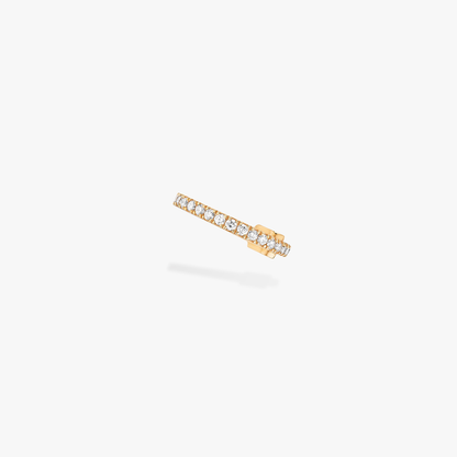 Einzelner Gatsby Ohrclip mittleres Ohr Ohrringe Diamant Gelbgold