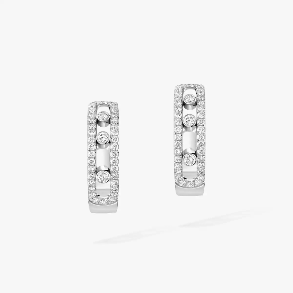 Move Classique pavé hoop earrings
