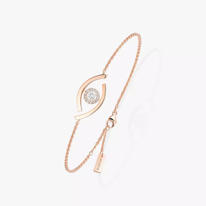 Lucky Eye Pink Gold Diamond Bracelet