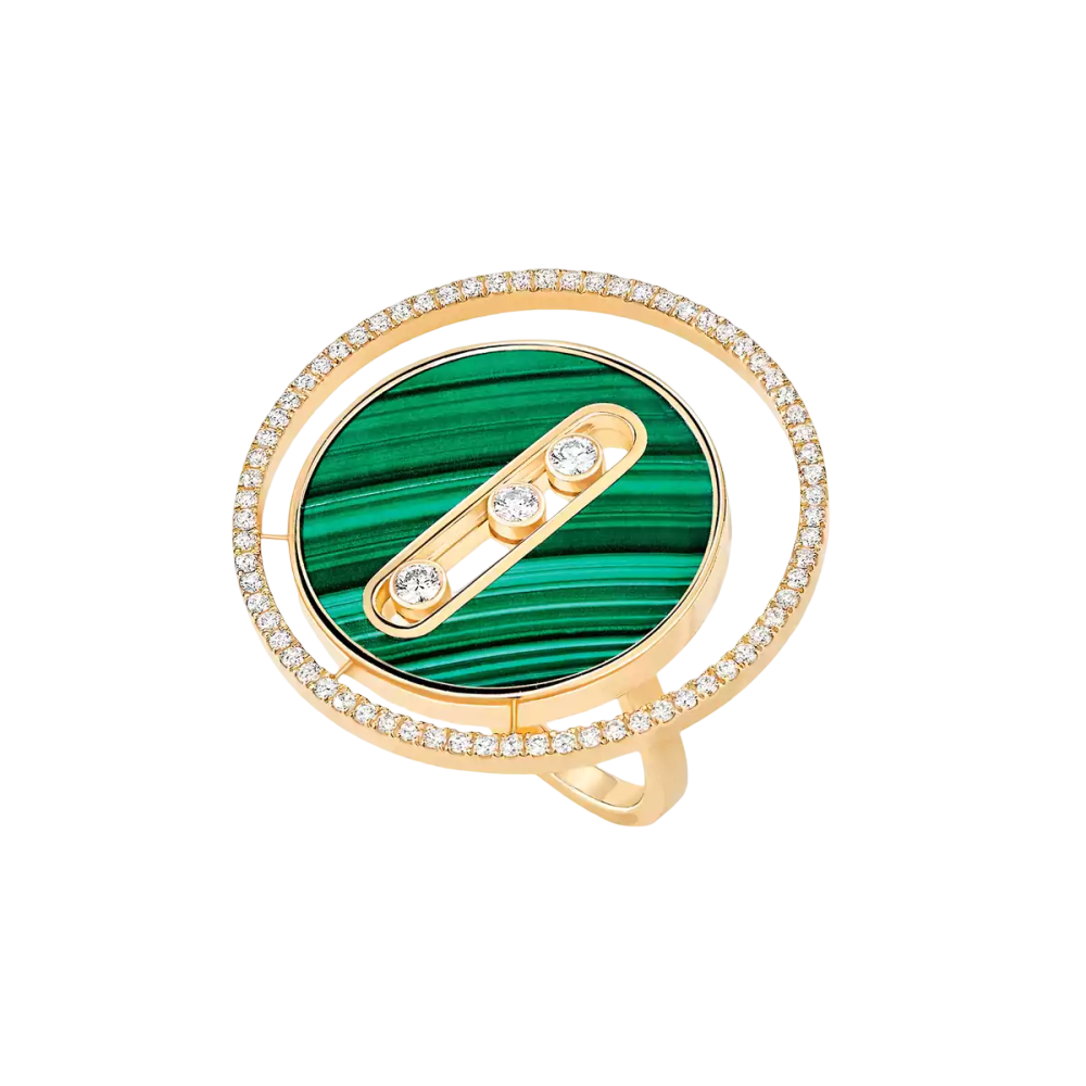 Lucky Move malachite ring large