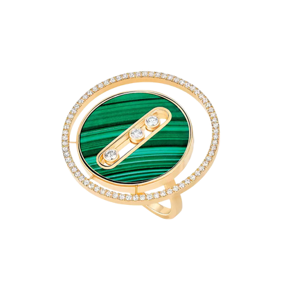 Lucky Move malachite ring large