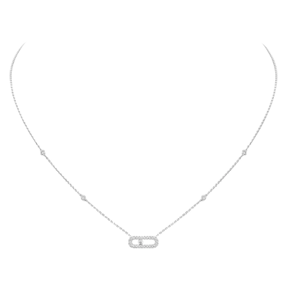 Move Uno Pavé White Gold Diamond Necklace