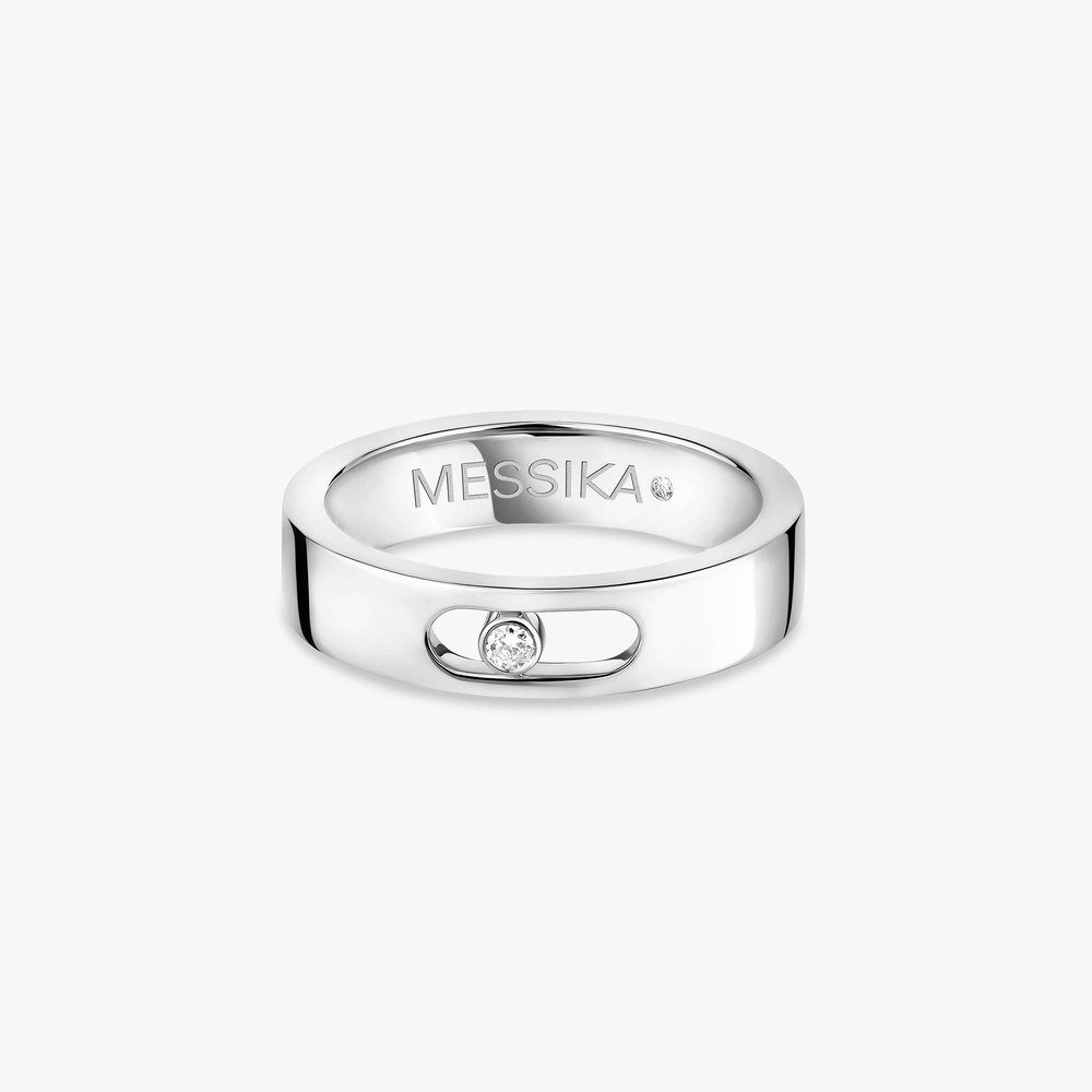 White Gold Diamond Ring Move Joaillerie Wedding Ring