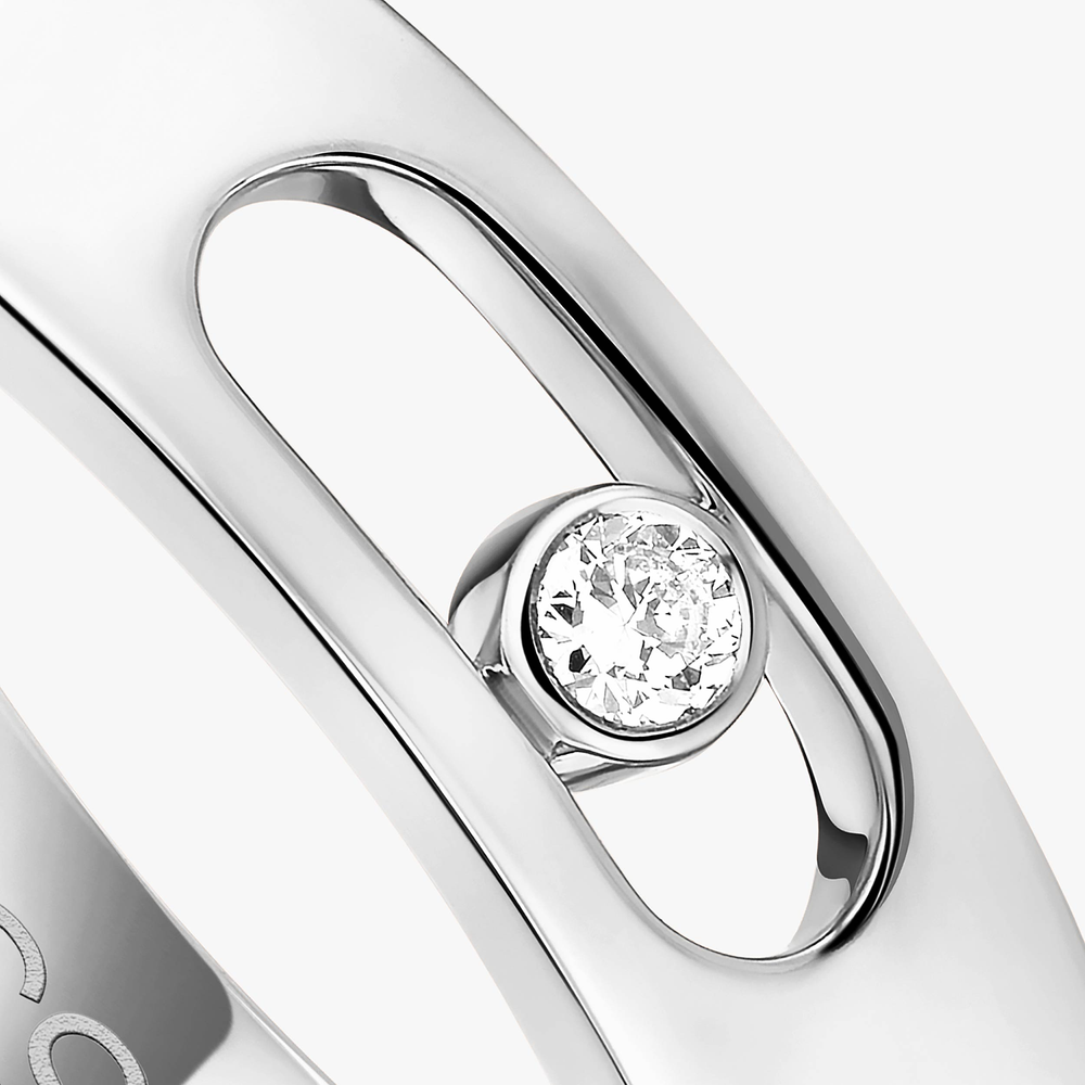 White Gold Diamond Ring Move Joaillerie Wedding Ring