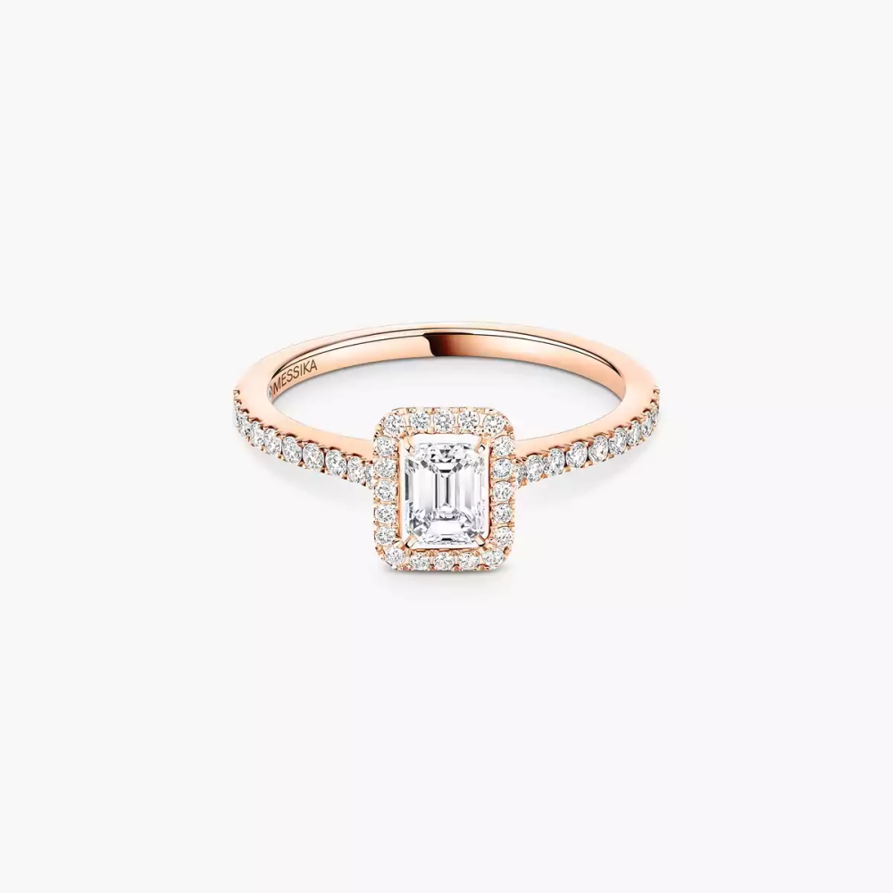 Joy emerald-cut solitaire ring, small model