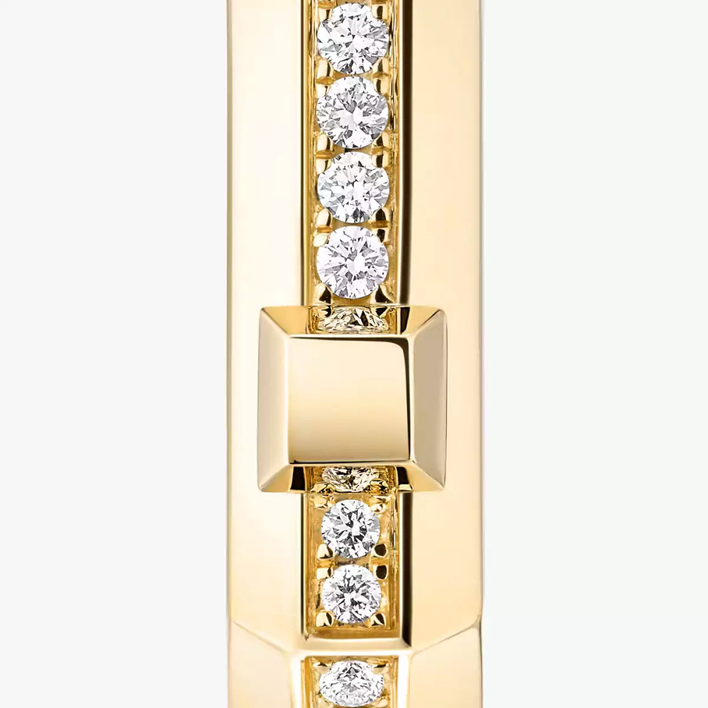 Moderniste einzelne Creole mit Diamanten ausgefasst KM