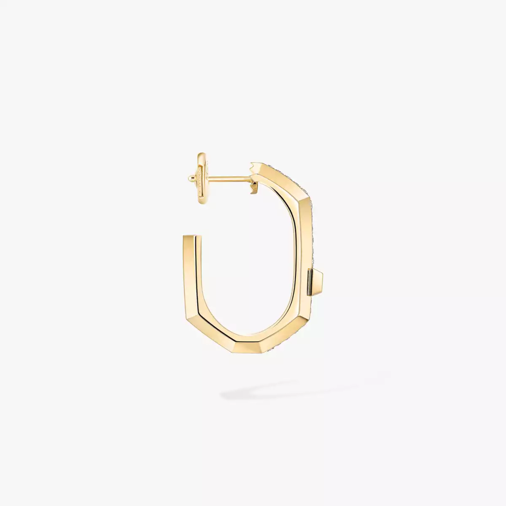Moderniste einzelne Creole mit Diamanten ausgefasst KM