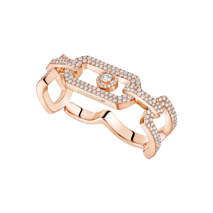 So Move two-finger pavé ring