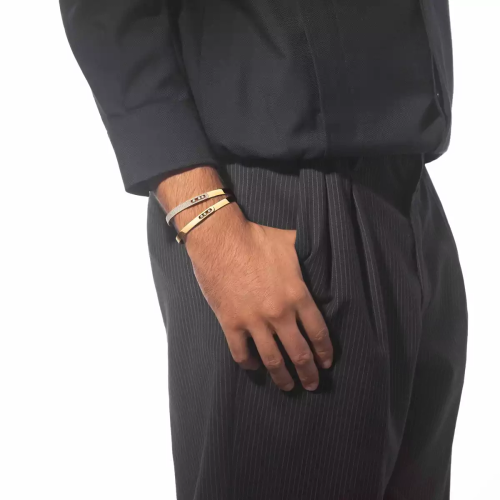 Move Noa Armreif MM Übergrößen Armband Diamant Gelbgold