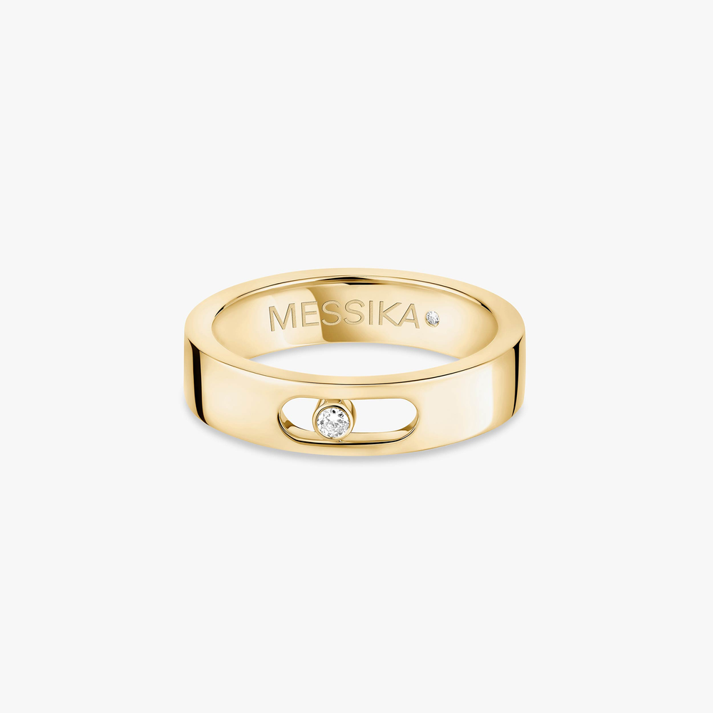 Yellow Gold Diamond Ring Move Joaillerie Wedding Ring