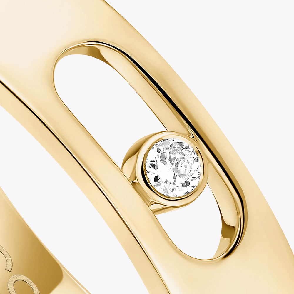 Yellow Gold Diamond Ring Move Joaillerie Wedding Ring