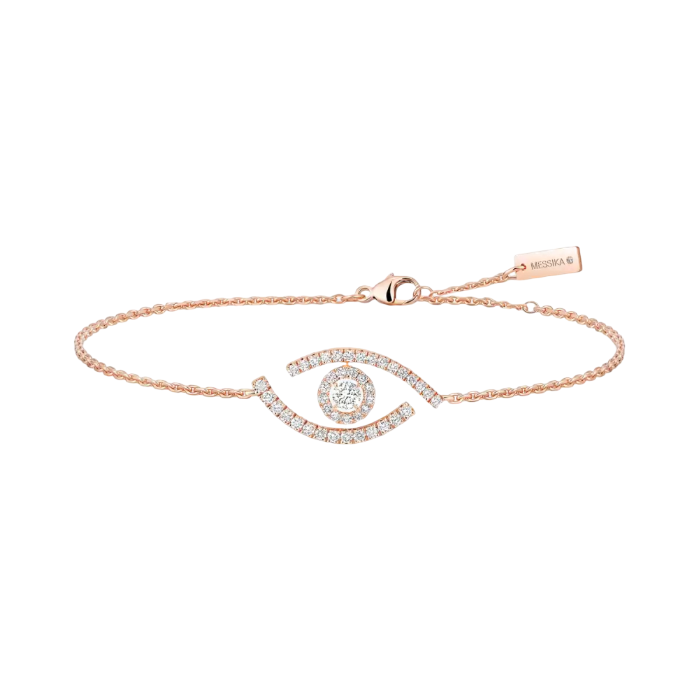 Lucky Eye Pavé Pink Gold Diamond Bracelet