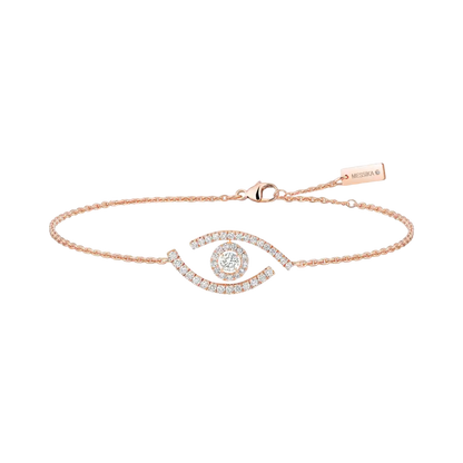 Lucky Eye Pavé Pink Gold Diamond Bracelet